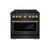 ZLINE Autograph 36-Inch 5.2 Cu. Ft. Paramount Gas Range with 6 Burner Cooktop in Black Satin and Champagne Accents (SGRBSZ-36-CB) ZLINE Autograph 36-Inch 5.2 Cu. Ft. Paramount Gas Range with 6 Burner Cooktop in Black Satin and Champagne Accents (SGRBSZ-36-CB)