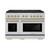 ZLINE Autograph Edition 48-Inch 6.7 cu. ft. Paramount Gas Range with 8 Burner DuoPro™ Cooktop and Dual Ovens in Satin Stainless Steel and Polished Gold Accents (PSGRSZ-48-G) ZLINE Autograph Edition 48-Inch 6.7 cu. ft. Paramount Gas Range with 8 Burner DuoPro™ Cooktop and Dual Ovens in Satin Stainless Steel and Polished Gold Accents (PSGRSZ-48-G)