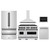 ZLINE 5-Piece Appliance Package - 48-Inch Gas Range, Hood, Refrigerator, Dishwasher, and Microwave Drawer in Stainless Steel with Matte Black Accents ZLINE 5-Piece Appliance Package - 48-Inch Gas Range, Hood, Refrigerator, Dishwasher, and Microwave Drawer in Stainless Steel with Matte Black Accents