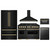 ZLINE 5-Piece Appliance Package - 48-Inch Gas Range, Hood, Refrigerator, Dishwasher, and Microwave Drawer in Black Stainless Steel with Gold Accents ZLINE 5-Piece Appliance Package - 48-Inch Gas Range, Hood, Refrigerator, Dishwasher, and Microwave Drawer in Black Stainless Steel with Gold Accents