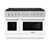 ZLINE 48-Inch 6.7 cu. ft. Paramount Dual Fuel Range with 8 Burner DuoPro™ Cooktop and Dual Ovens in Satin Stainless Steel with White Matte Doors (PSDRS-WM-48) ZLINE 48-Inch 6.7 cu. ft. Paramount Dual Fuel Range with 8 Burner DuoPro™ Cooktop and Dual Ovens in Satin Stainless Steel with White Matte Doors (PSDRS-WM-48)