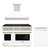 ZLINE 48-Inch Autograph Edition Kitchen Package with Satin Stainless Steel Gas Range, Wall Mount Range Hood and Dishwasher in White Matte and Gold Accents (3AKPR-SGRSWMRHDWM48-G) ZLINE 48-Inch Autograph Edition Kitchen Package with Satin Stainless Steel Gas Range, Wall Mount Range Hood and Dishwasher in White Matte and Gold Accents (3AKPR-SGRSWMRHDWM48-G)