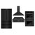 ZLINE 4-Piece Appliance Package - 30-Inch Rangetop with Brass Burners, Refrigerator, 30-Inch Electric Double Wall Oven, and Convertible Wall Mount Hood in Black Stainless Steel (4KPR-RTBRH30-AWD) ZLINE 4-Piece Appliance Package - 30-Inch Rangetop with Brass Burners, Refrigerator, 30-Inch Electric Double Wall Oven, and Convertible Wall Mount Hood in Black Stainless Steel (4KPR-RTBRH30-AWD)