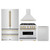 ZLINE 4-Piece Appliance Package - 36-Inch Dual Fuel Range, Hood, Refrigerator, and Dishwasher in Stainless Steel with Gold Accents ZLINE 4-Piece Appliance Package - 36-Inch Dual Fuel Range, Hood, Refrigerator, and Dishwasher in Stainless Steel with Gold Accents