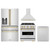 ZLINE 4-Piece Appliance Package - 30-Inch Gas Range, Hood, Refrigerator with Water Dispenser, and Dishwasher in Stainless Steel with Gold Accents ZLINE 4-Piece Appliance Package - 30-Inch Gas Range, Hood, Refrigerator with Water Dispenser, and Dishwasher in Stainless Steel with Gold Accents