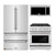 ZLINE 3-Piece Appliance Package - 30-Inch Gas Range, Refrigerator, & Over-the-Range Microwave/Vent Hood Combo (3KPR-SGROTRH30)