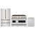 ZLINE 3-Piece Appliance Package - 48-Inch Gas Range, Refrigerator, and Dishwasher in Stainless Steel with Champagne Bronze Accents ZLINE 3-Piece Appliance Package - 48-Inch Gas Range, Refrigerator, and Dishwasher in Stainless Steel with Champagne Bronze Accents