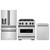 ZLINE 3-Piece Appliance Package - 30-Inch Gas Range, Refrigerator with Water Dispenser, and Dishwasher in Stainless Steel with Matte Black Accents ZLINE 3-Piece Appliance Package - 30-Inch Gas Range, Refrigerator with Water Dispenser, and Dishwasher in Stainless Steel with Matte Black Accents