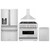 ZLINE 4-Piece Appliance Package - 36-Inch Dual Fuel Range, Hood, Refrigerator with Water Dispenser, and Dishwasher in Stainless Steel