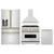ZLINE 4-Piece Appliance Package - 36-Inch Gas Range, Hood, Refrigerator with Water Dispenser, and Dishwasher in Stainless Steel with Gold Accents ZLINE 4-Piece Appliance Package - 36-Inch Gas Range, Hood, Refrigerator with Water Dispenser, and Dishwasher in Stainless Steel with Gold Accents