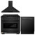 ZLINE 3-Piece Appliance Package - 36-Inch Gas Range, Convertible Wall Mount Hood, and 3-Rack Dishwasher in Black Stainless Steel (3KP-SGRBRH36-DWV) ZLINE 3-Piece Appliance Package - 36-Inch Gas Range, Convertible Wall Mount Hood, and 3-Rack Dishwasher in Black Stainless Steel (3KP-SGRBRH36-DWV)