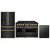 ZLINE 3-Piece Appliance Package - 48-Inch Gas Range, Refrigerator with Water Dispenser, and Dishwasher in Black Stainless Steel with Champagne Bronze Accents ZLINE 3-Piece Appliance Package - 48-Inch Gas Range, Refrigerator with Water Dispenser, and Dishwasher in Black Stainless Steel with Champagne Bronze Accents