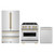 ZLINE 3-Piece Appliance Package - 30-Inch Dual Fuel Range, Refrigerator, and Dishwasher in Stainless Steel with Champagne Bronze Accents ZLINE 3-Piece Appliance Package - 30-Inch Dual Fuel Range, Refrigerator, and Dishwasher in Stainless Steel with Champagne Bronze Accents