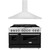 ZLINE 2-Piece Appliance Package - 48-inch Dual Fuel Range with Black Matte Door and Convertible Vent Range Hood in Stainless Steel (2KP-RABLMRH48)