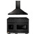 ZLINE 2-Piece Appliance Package - 48-Inch Gas Range and Convertible Wall Mount Hood in Black Stainless Steel (2KP-SGRBRH48)