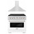 ZLINE 2-Piece Appliance Package - 36-inch Gas Range with White Matte Door and Convertible Vent Range Hood in Stainless Steel (2KP-SGRWMRH36) ZLINE 2-Piece Appliance Package - 36-inch Gas Range with White Matte Door and Convertible Vent Range Hood in Stainless Steel (2KP-SGRWMRH36)