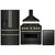 ZLINE 4-Piece Appliance Package - 36-Inch Dual Fuel Range, Hood, Refrigerator with Water Dispenser, and Dishwasher in Black Stainless Steel with Gold Accents ZLINE 4-Piece Appliance Package - 36-Inch Dual Fuel Range, Hood, Refrigerator with Water Dispenser, and Dishwasher in Black Stainless Steel with Gold Accents