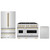 ZLINE 3-Piece Appliance Package - 48-Inch Gas Range, Refrigerator, and Dishwasher in Stainless Steel with Gold Accents ZLINE 3-Piece Appliance Package - 48-Inch Gas Range, Refrigerator, and Dishwasher in Stainless Steel with Gold Accents