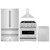 ZLINE 4-Piece Appliance Package - 30-Inch Dual Fuel Range, Hood, Refrigerator, and Dishwasher in Stainless Steel