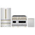 ZLINE 3-Piece Appliance Package - 48-Inch Dual Fuel Range, Refrigerator, and Dishwasher in Stainless Steel with Gold Accents ZLINE 3-Piece Appliance Package - 48-Inch Dual Fuel Range, Refrigerator, and Dishwasher in Stainless Steel with Gold Accents