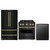 ZLINE 3-Piece Appliance Package - 30-Inch Gas Range, Refrigerator, and Dishwasher in Black Stainless Steel with Champagne Bronze Accents ZLINE 3-Piece Appliance Package - 30-Inch Gas Range, Refrigerator, and Dishwasher in Black Stainless Steel with Champagne Bronze Accents
