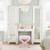 Hampton Vanity Desk with Mirrored Towers (66") Hampton Vanity Desk with Mirrored Towers (66")