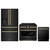 ZLINE 3-Piece Appliance Package - 36-Inch Paramount Dual Fuel Range, 36-Inch French Door Refrigerator with Water Dispenser, Dishwasher, in Black Stainless Steel with Gold Accents ZLINE 3-Piece Appliance Package - 36-Inch Paramount Dual Fuel Range, 36-Inch French Door Refrigerator with Water Dispenser, Dishwasher, in Black Stainless Steel with Gold Accents
