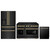 ZLINE 3-Piece Appliance Package - 48-Inch Paramount Dual Fuel Range, 36-Inch French Door Refrigerator with Water Dispenser, Dishwasher, in Black Stainless Steel with Gold Accents ZLINE 3-Piece Appliance Package - 48-Inch Paramount Dual Fuel Range, 36-Inch French Door Refrigerator with Water Dispenser, Dishwasher, in Black Stainless Steel with Gold Accents