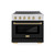ZLINE Autograph Edition 36-Inch 5.2 cu. ft. Paramount Induction Range with 5 Element Cooktop and Electric Convection Oven in Stainless Steel with Black Matte Door and Champagne Bronze Accents (SINRZ-BLM-36-CB)