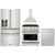 ZLINE 4-Piece Appliance Package - 30-Inch Paramount Autograph Gas Range, Wall Mount Range Hood, 36-Inch French Door Refrigerator with Water Dispenser, Dishwasher, in Stainless Steel with Gold Accents