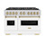 ZLINE Autograph Edition 48-Inch Classic Dual Fuel Range with 8 Burner DuoPro™ Cooktop and White Doors with Bronze Accents (PCDRZ-WM-48-CB) ZLINE Autograph Edition 48-Inch Classic Dual Fuel Range with 8 Burner DuoPro™ Cooktop and White Doors with Bronze Accents (PCDRZ-WM-48-CB)