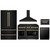 ZLINE 5-Piece Appliance Package - 48-Inch Paramount Gas Range, Wall Mount Range Hood, 36-Inch French Door Refrigerator, Dishwasher, and 24-Inch Microwave Drawer in Black Stainless Steel with Champagne Bronze Accents