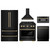 ZLINE 5-Piece Appliance Package - 30-Inch Paramount Dual Fuel Range, Wall Mount Range Hood, 36-Inch French Door Refrigerator, Dishwasher, and 30-Inch Microwave Drawer in Black Stainless Steel with Champagne Bronze Accents