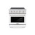 ZLINE 30-Inch 4.2 Cu. Ft. Paramount Induction Range with 4 Element Cooktop and Electric Convection Oven in Satin Stainless Steel with White Matte Door (SINRS-WM-30)