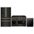 ZLINE 3-Piece Appliance Package - 48-Inch Paramount Gas Range, 36-Inch French Door Refrigerator with Water Dispenser, Dishwasher, in Black Stainless Steel with Gold Accents ZLINE 3-Piece Appliance Package - 48-Inch Paramount Gas Range, 36-Inch French Door Refrigerator with Water Dispenser, Dishwasher, in Black Stainless Steel with Gold Accents