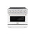 ZLINE 36-Inch 5.2 Cu. Ft. Paramount Induction Range with 5 Element Cooktop and Electric Convection Oven in Satin Stainless Steel with White Matte Door (SINRS-WM-36)