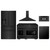 ZLINE 5-Piece Appliance Package - 48-Inch Paramount Dual Fuel Range, Wall Mount Range Hood, 36-Inch French Door Refrigerator with Water Dispenser, Dishwasher, and 30-Inch Microwave Drawer in Black Stainless Steel
