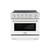 ZLINE 36-Inch 5.2 cu. ft. Paramount Induction Range with 5 Element Cooktop and Electric Convection Oven in Stainless Steel with White Matte Door (SINR-WM-36)