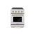 ZLINE Autograph Edition 24-Inch 3.2 Cu. Ft. Paramount Induction Range with 3 Element Cooktop and Electric Convection Oven in Stainless Steel with Polished Gold Accents (SINRZ-24-G)