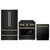 ZLINE 3-Piece Appliance Package - 30-Inch Paramount Gas Range, 36-Inch French Door Refrigerator, Dishwasher, in Black Stainless Steel with Gold Accents ZLINE 3-Piece Appliance Package - 30-Inch Paramount Gas Range, 36-Inch French Door Refrigerator, Dishwasher, in Black Stainless Steel with Gold Accents