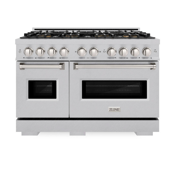 ZLINE 48-Inch 6.7 Cu. Ft. Classic Gas Range with 8 Burner DuoPro™ Cooktop and Dual Ovens in Satin Stainless Steel (PCGRS-48)