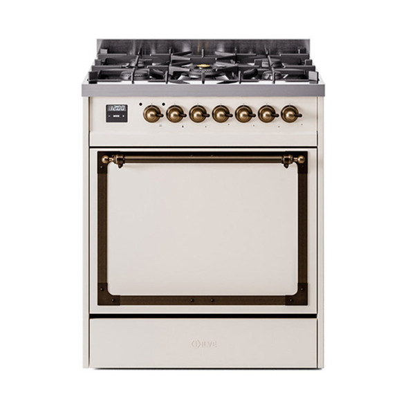 ILVE Nostalgie II Noblesse 30″ Dual Fuel Range Solid Door - UN30QNMP