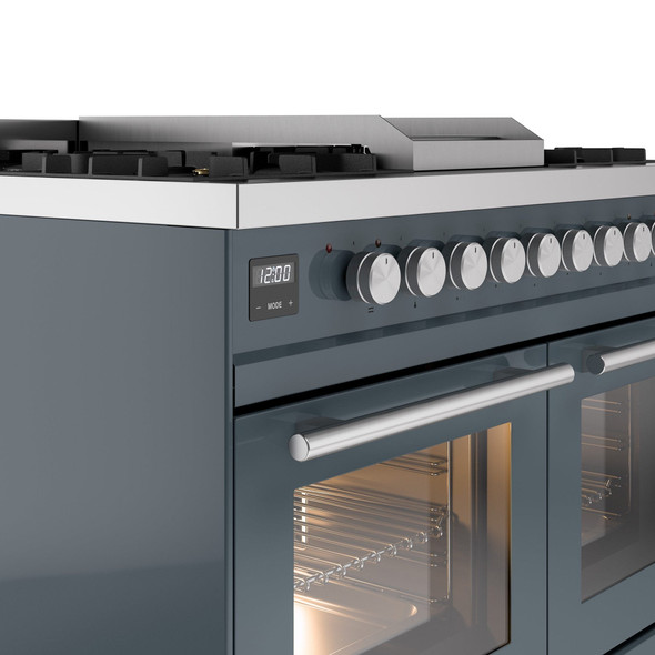 ILVE Professional Plus II 40-Inch Freestanding Dual Fuel Range with 6 Sealed Burner - UPD40FWMP