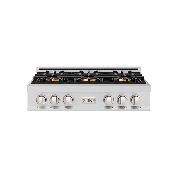 ZLINE 36-Inch Classic Gas Rangetop with 6 Burner DuoPro™ Cooktop in Stainless Steel (PCRT36)