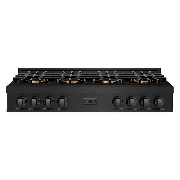 ZLINE 48-Inch Classic Gas Rangetop with 8 Burner DuoPro™ Cooktop in Black Stainless Steel (PCRTB-48)