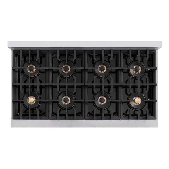 ZLINE 48-Inch Classic Gas Rangetop with 8 Burner DuoPro™ Cooktop in Stainless Steel (PCRT48)