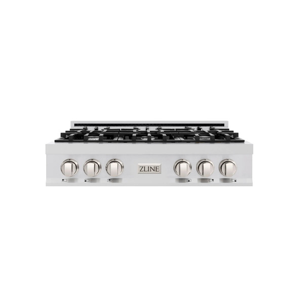 ZLINE 2-Piece Appliance Package - 36-Inch Rangetop and Covertible Range Hood in Stainless Steel (2KP-RTRH36)