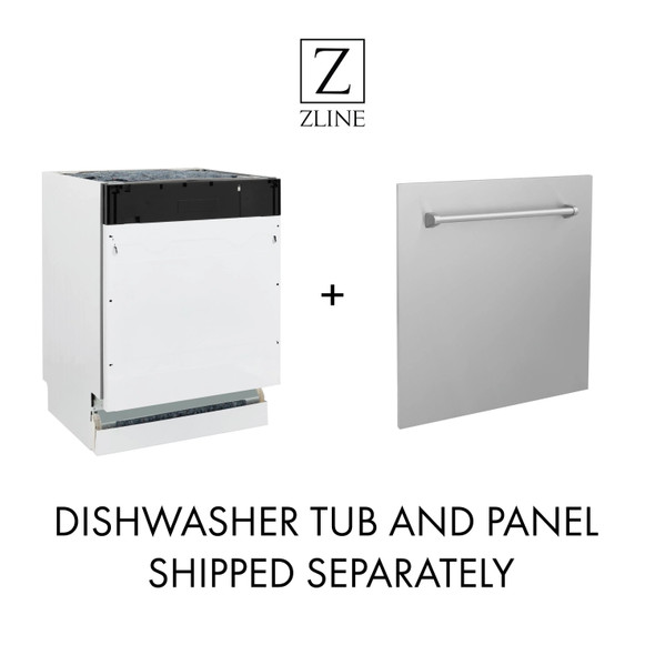 ZLINE 3-Piece Appliance Package - 36-inch Dual Fuel Range, Tall Tub Dishwasher and Premium Wall Mount Hood in Satin Stainless Steel (3KP-RASRH36-DWV)