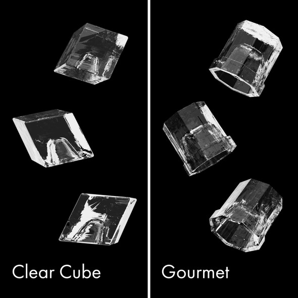 ZLINE 15-Inch Touchstone Clear Cube Ice Maker with Drain Pump and Hand Hammered Copper Door (ICCD-HH-15)