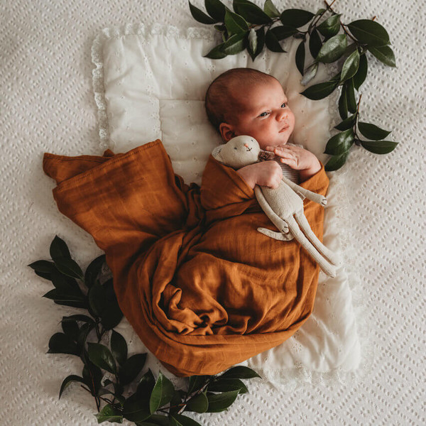 olive muslin wrap